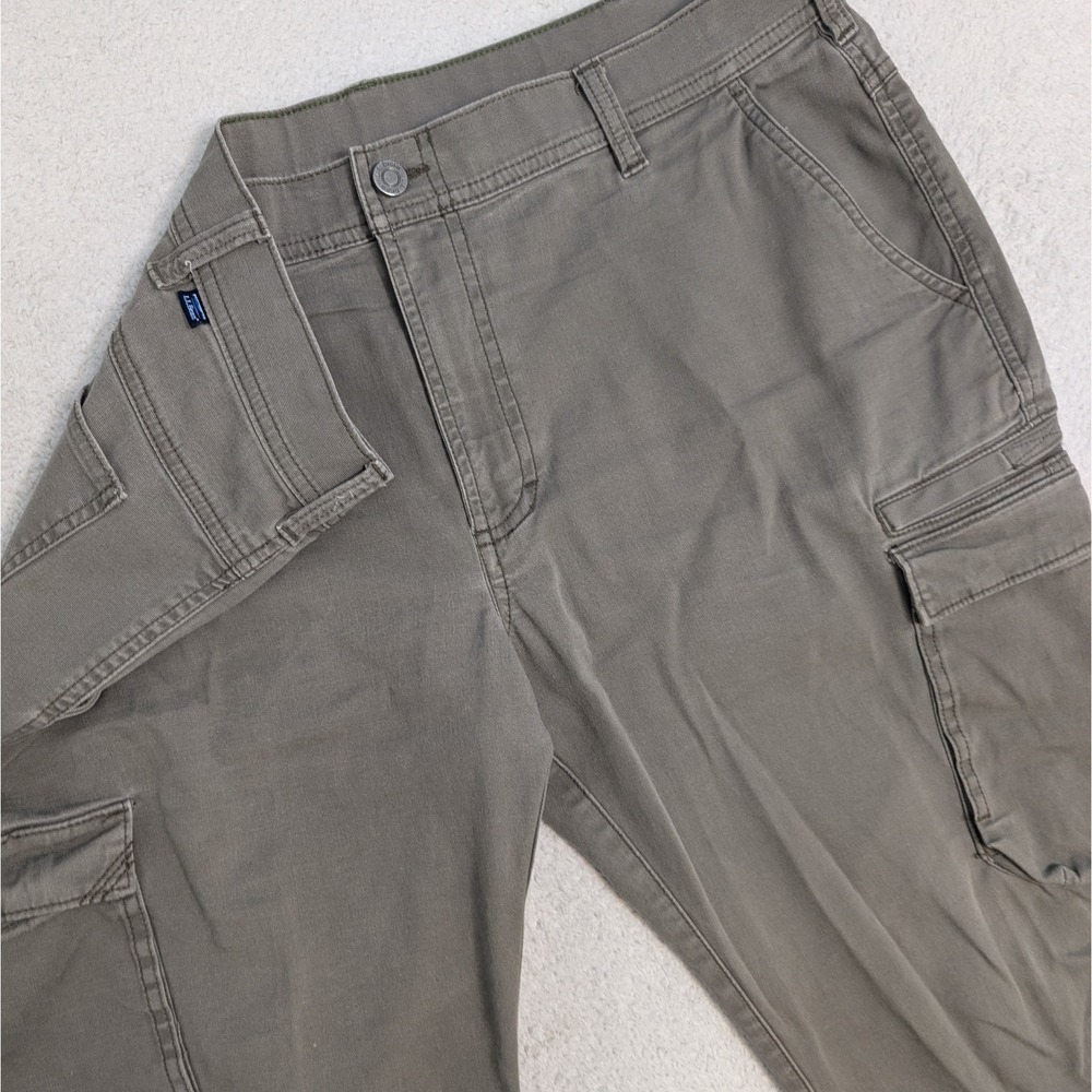 LL Bean Cargo Pants Mens Size 40X30 Khaki Bean Fit Hiking‎ Stretch Gray